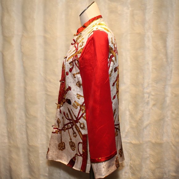 Vintage Rare Metallic Gold/Red Keys & Ropes Jacket - Picture 6 of 7
